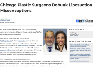 Board-certified Chicago plastic surgeons debunk common misconceptions about liposuction.