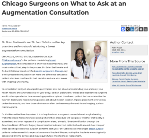 Chicago plastic surgeons detail what to ask during a breast augmentation consultation.